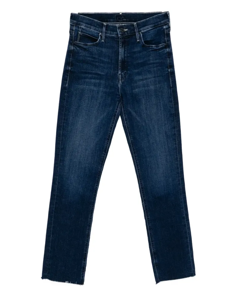 Mother The Mid Rise Dazzler Ankle Fray Jeans - Blau Blau