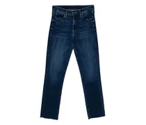 The Mid Rise Dazzler Ankle Fray Jeans - Blau