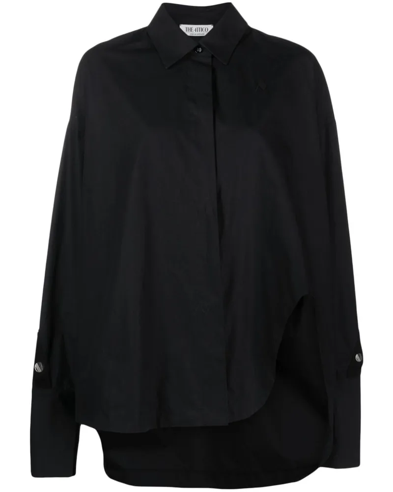 ATTICO Hemd mit Logo-Applikation - Schwarz Schwarz