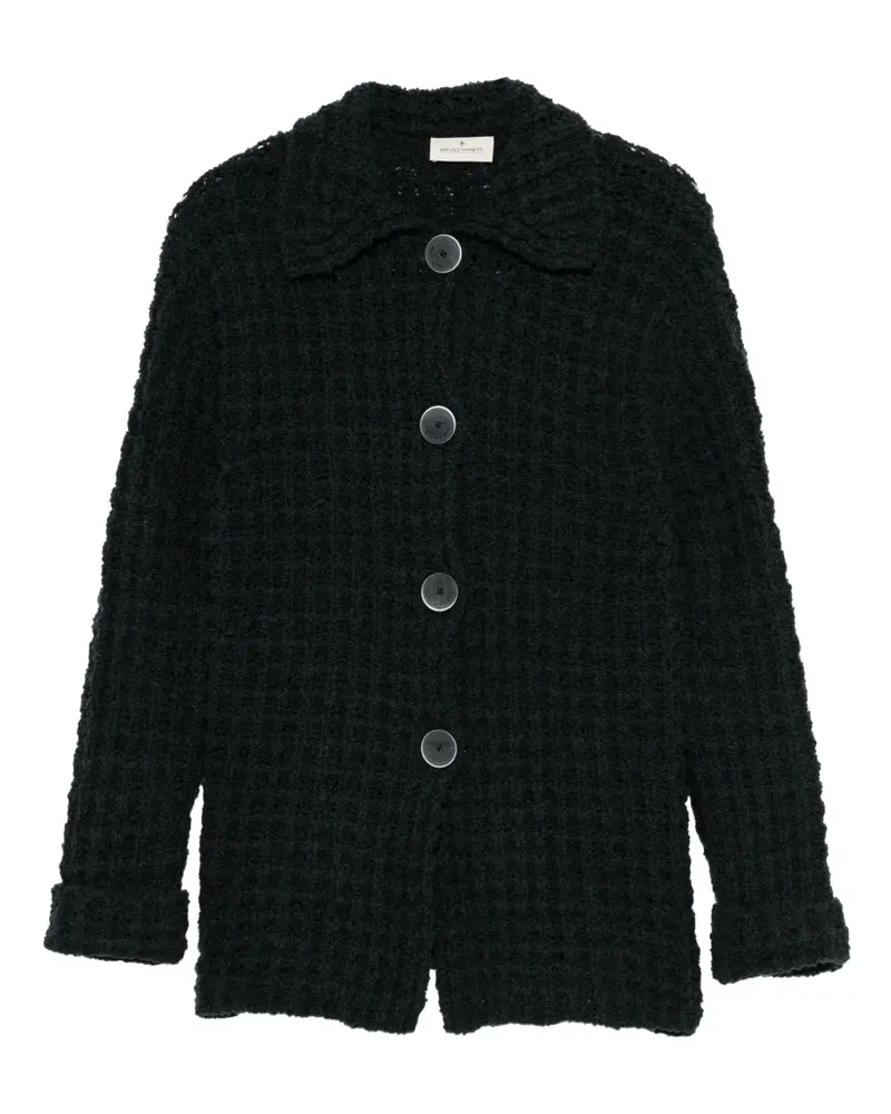 Bruno Manetti Texturierter Cardigan - Schwarz Schwarz