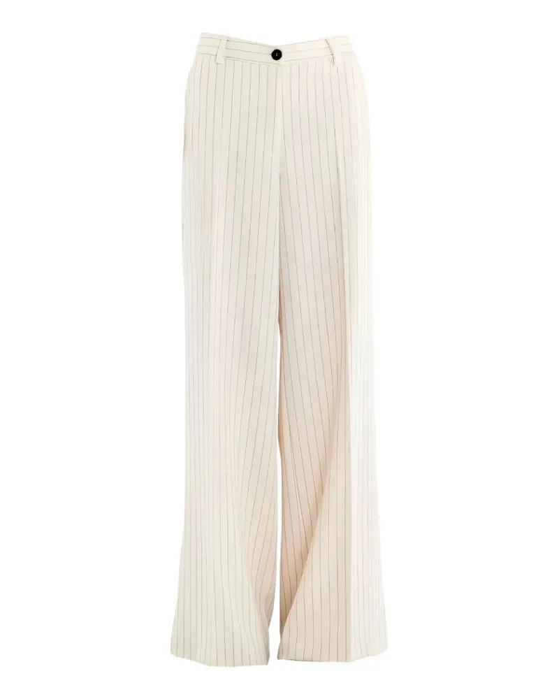 VICOLO pinstripe-pattern wide-leg trousers - Nude Nude