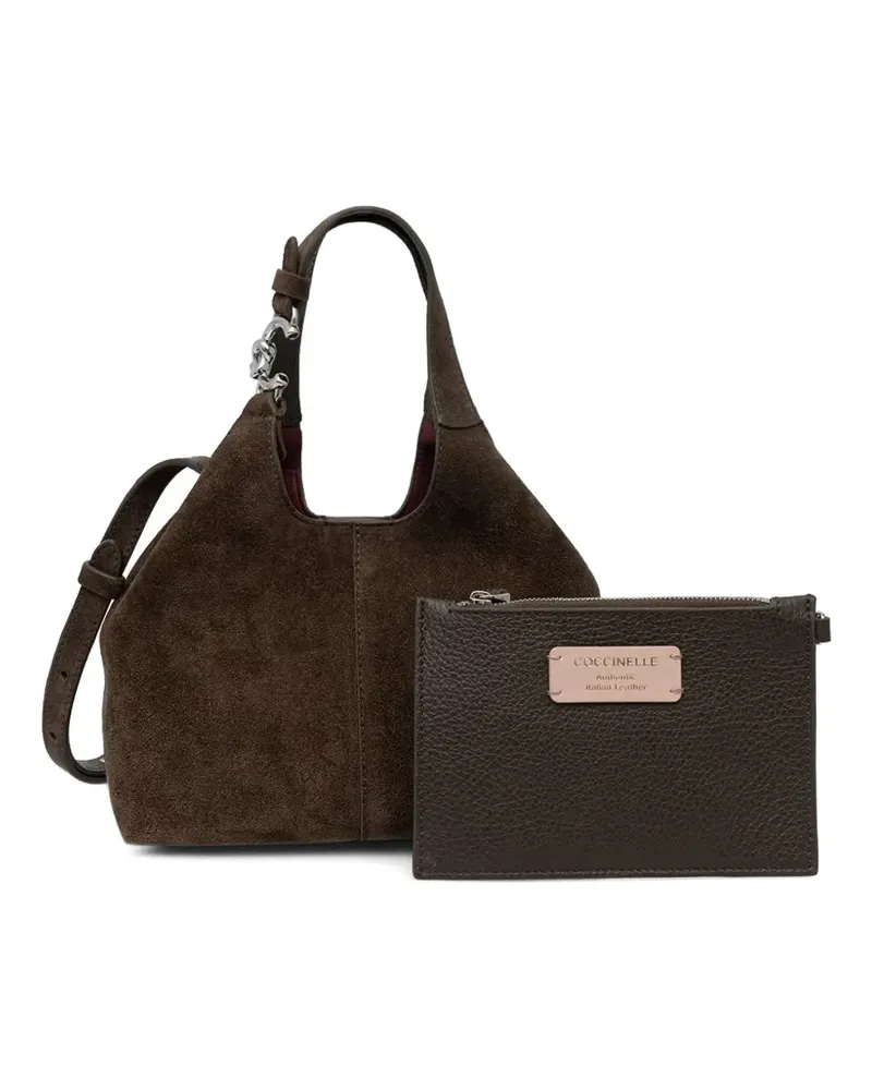 Coccinelle Tasche mit Logo-Schild - Braun Braun