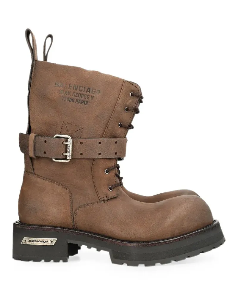 Balenciaga Venom Schnürstiefel in Braun Braun