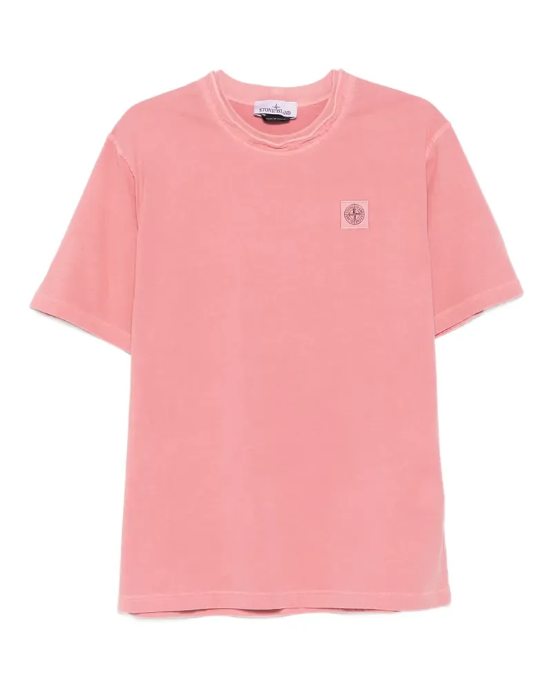 Stone Island compass-patch T-shirt - Rosa Rosa