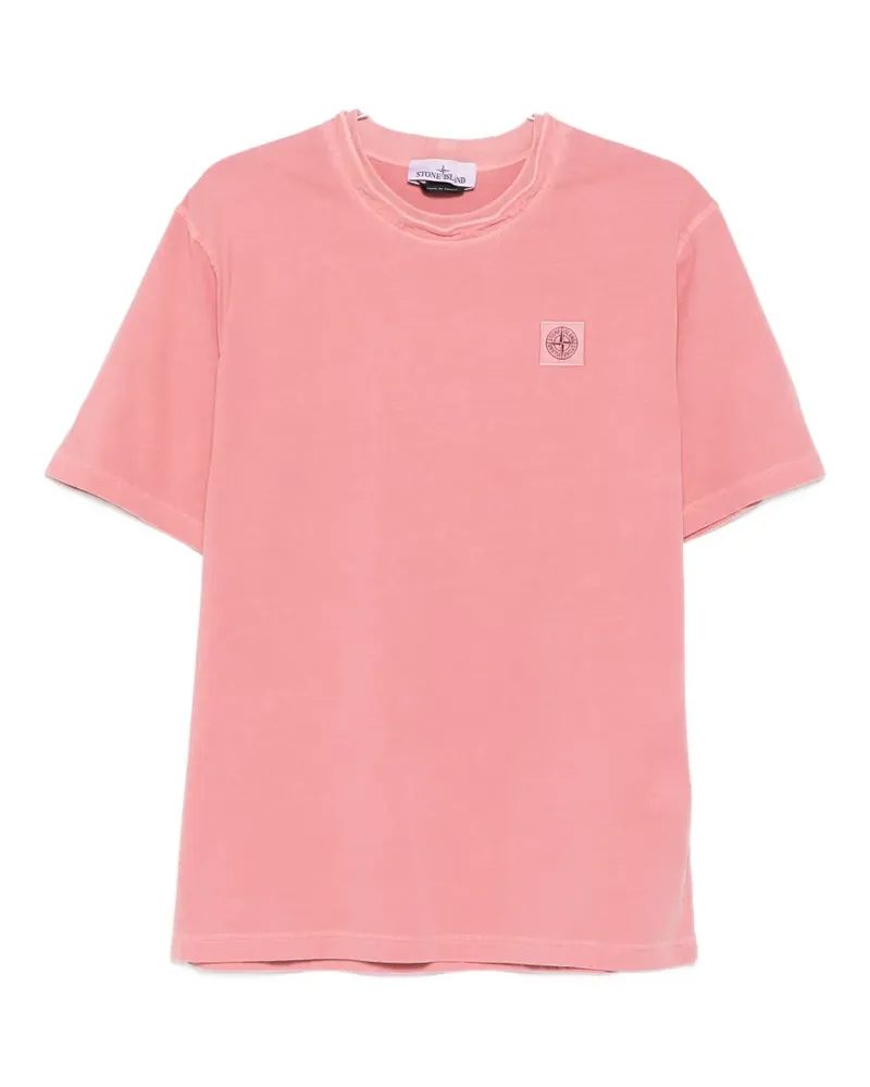 Stone Island compass-patch T-shirt - Rosa Rosa