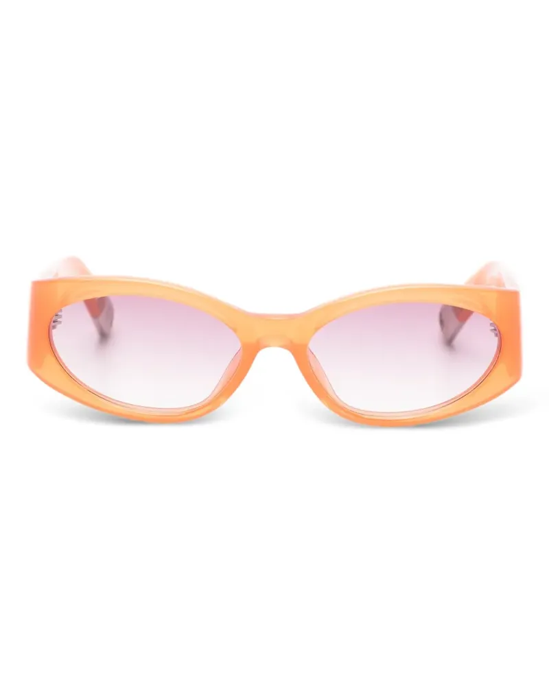 Jacquemus Ovalo Sonnenbrille mit ovalem Gestell - Orange Orange