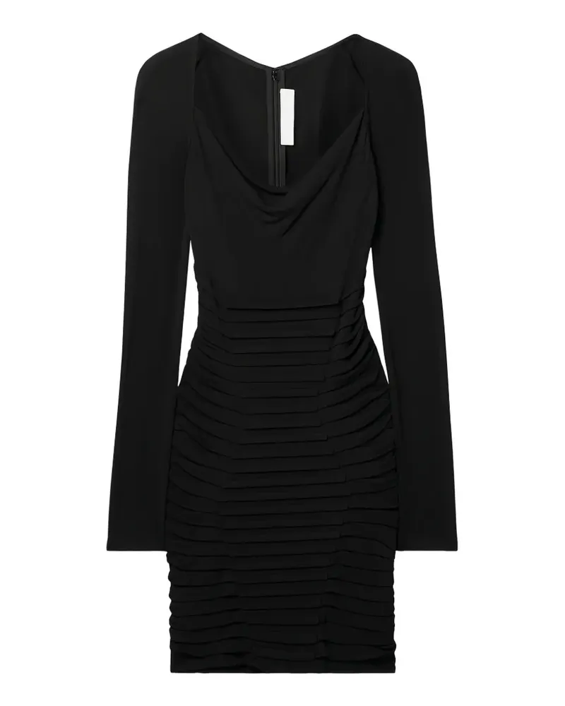 Dion Lee Minikleid mit Biesen - Schwarz Schwarz