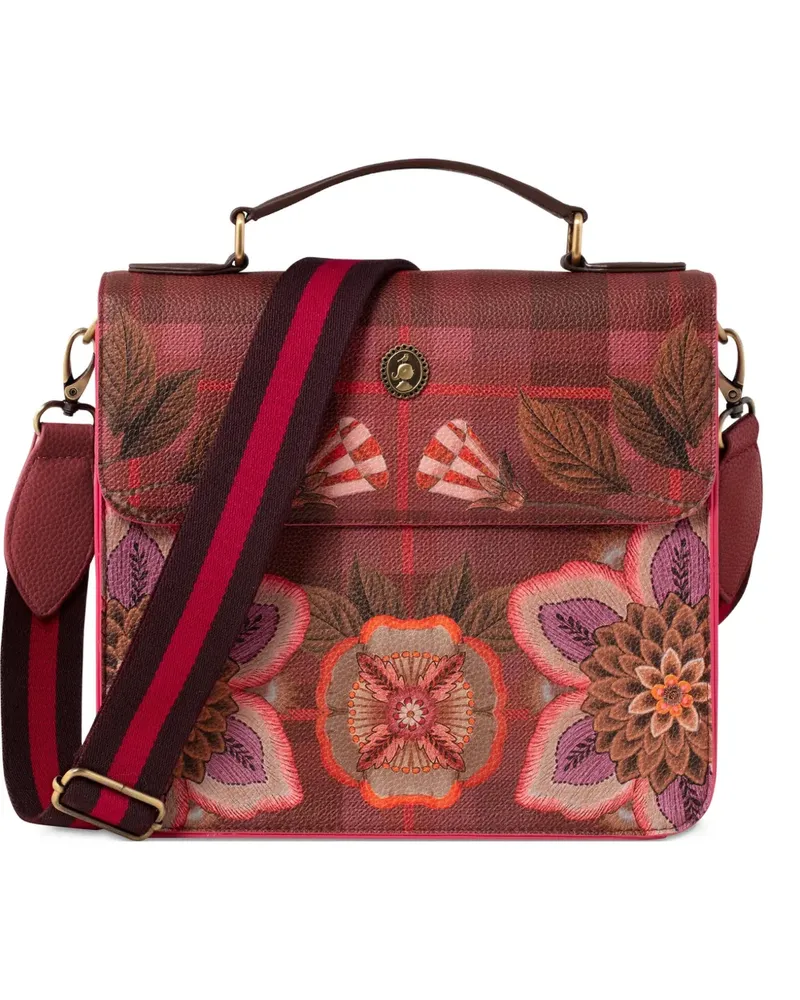 PiP Studio Umhängetasche mit Blumen-Print - Rot Rot