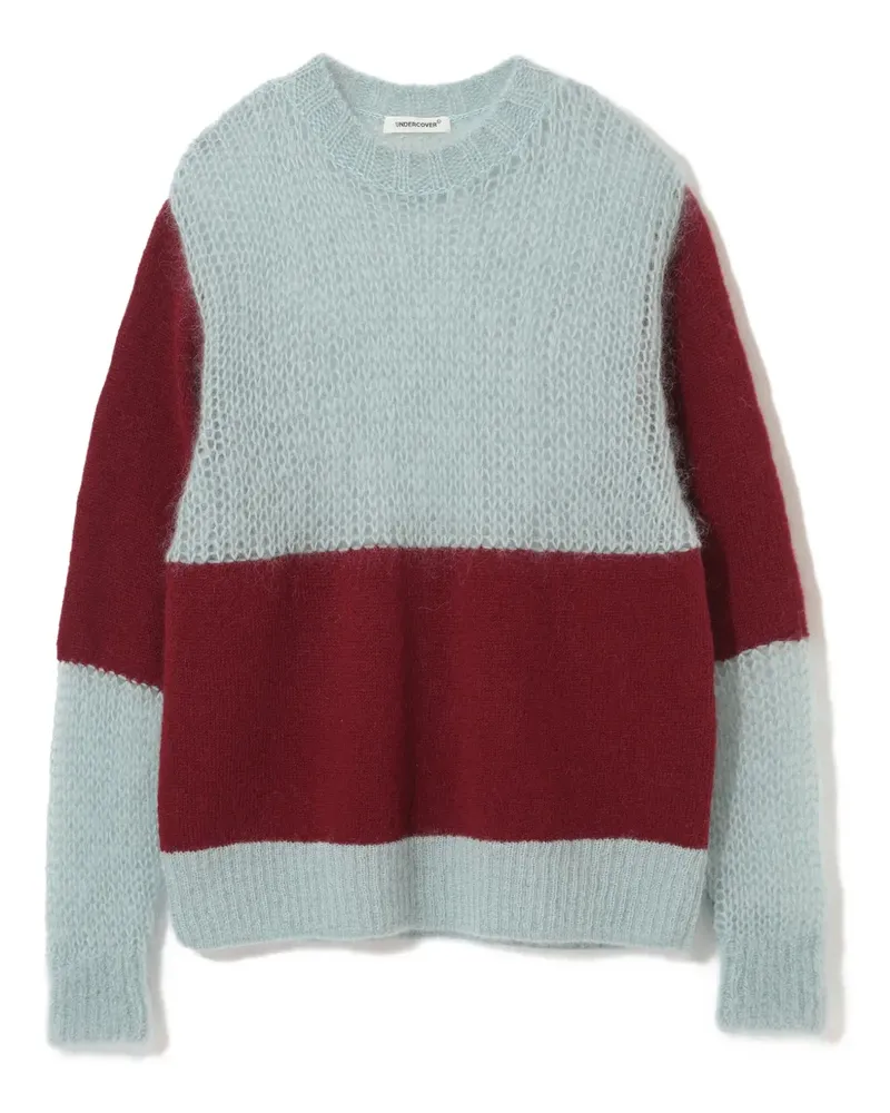 Undercover Gestreifter Pullover aus Mohairgemisch - Blau Blau
