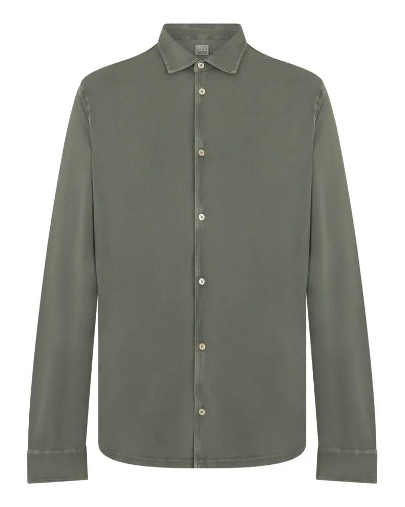Fedeli long-sleeve button-up shirt - Grün Grün