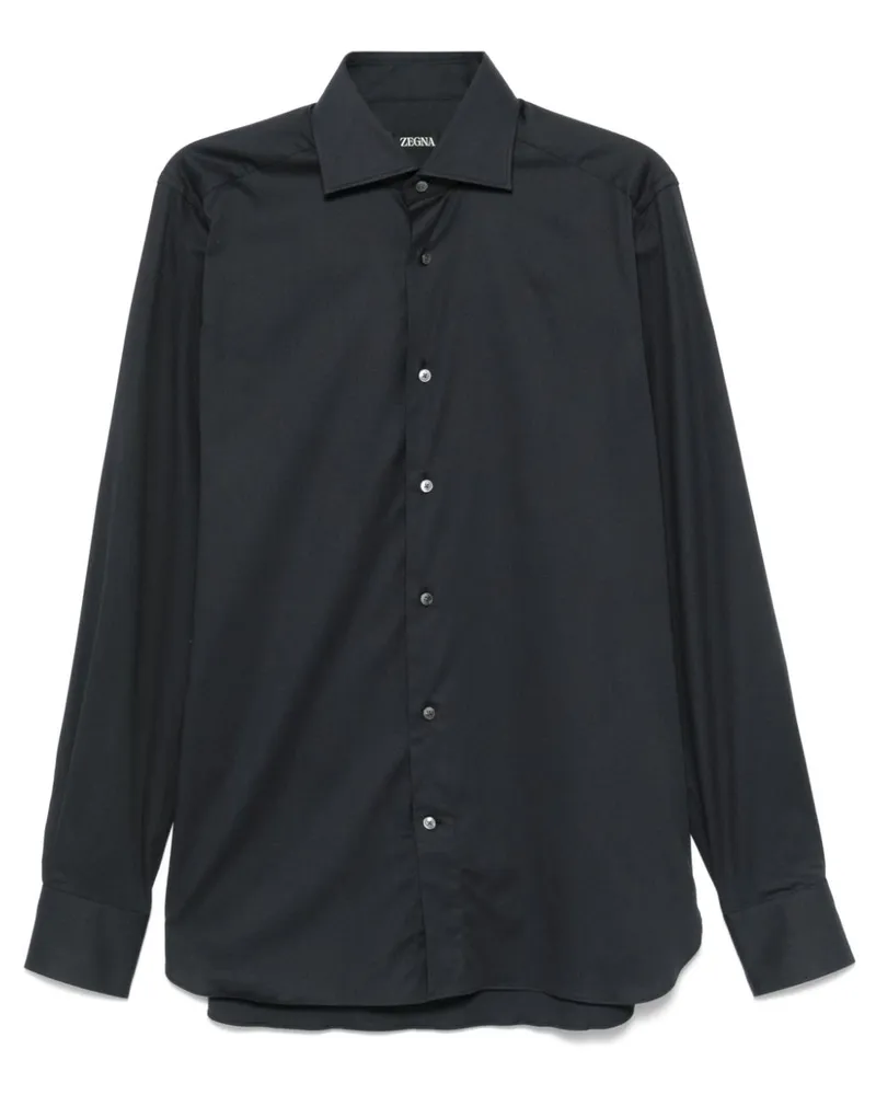 Ermenegildo Zegna Hemd aus Gabardine - Schwarz Schwarz