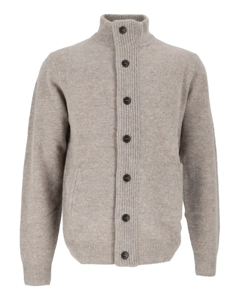Barbour Essential Patch zip-up cardigan - Grau Grau