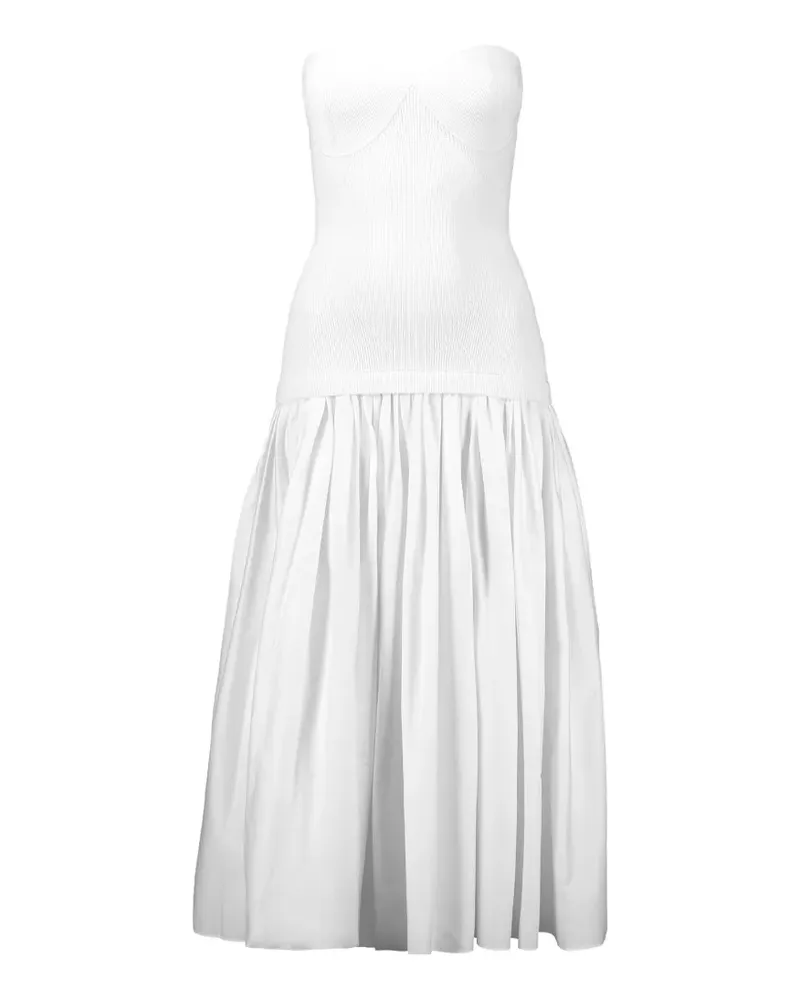 Alexis Cannes ribbed-knit midi dress - Weiß Weiß