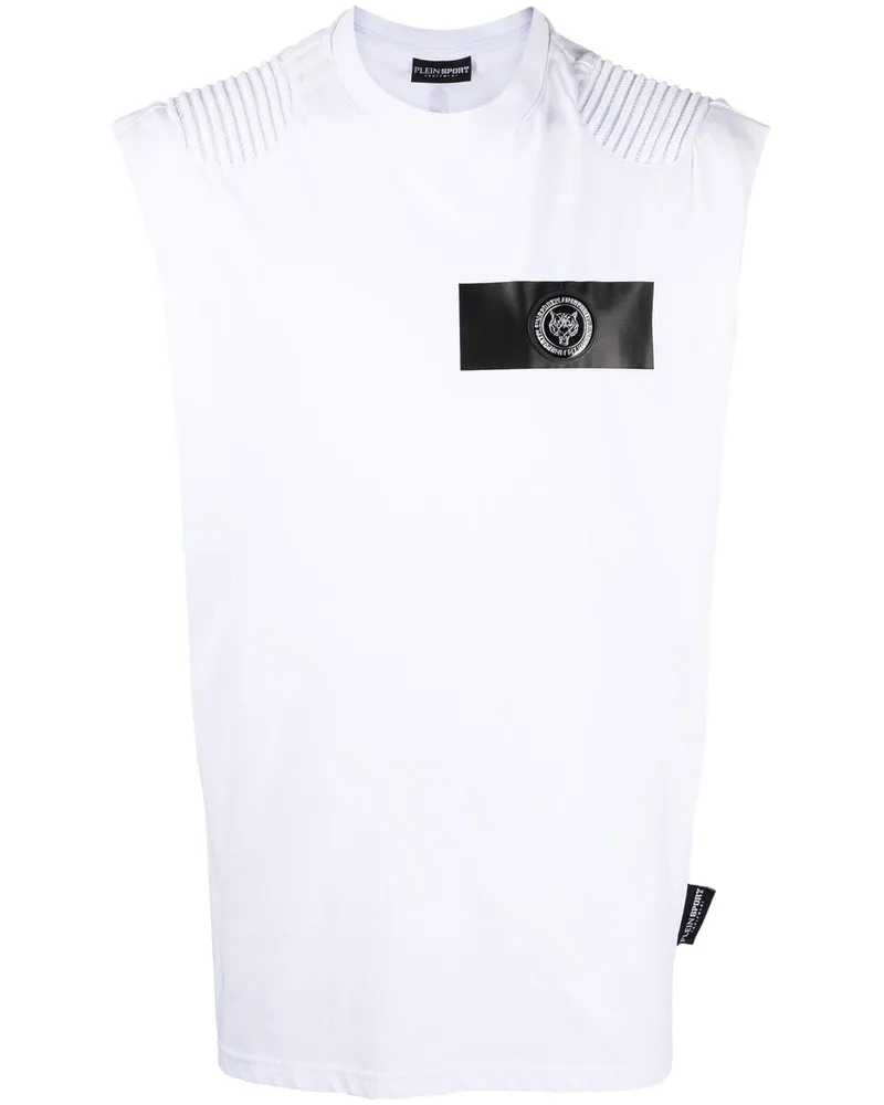 Philipp Plein T-Shirt mit Logo-Patch - Weiß Weiß