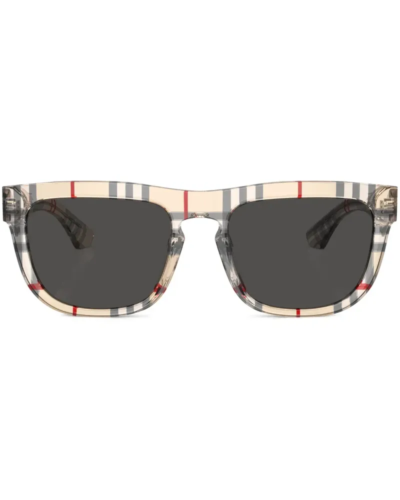 Burberry Eckige Sonnenbrille mit Vintage-Check - Braun Braun