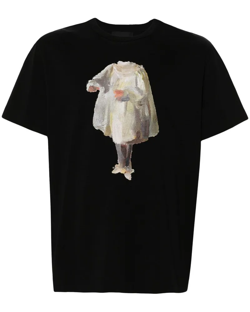 Simone Rocha T-Shirt mit Headless Wishful-Print Schwarz