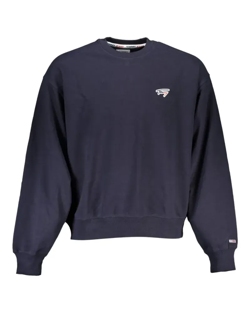 Tommy Hilfiger logo-embroidered crew-neck sweater - Blau Blau