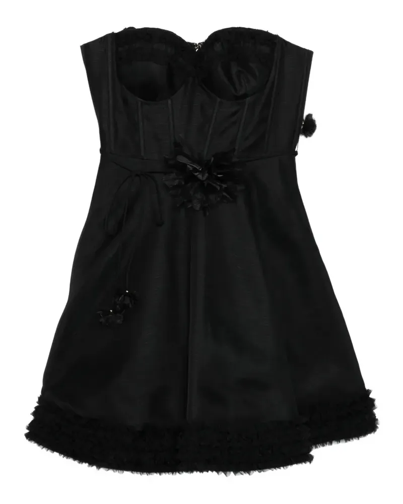 Zimmermann floral-detail sleeveless mini dress - Schwarz Schwarz