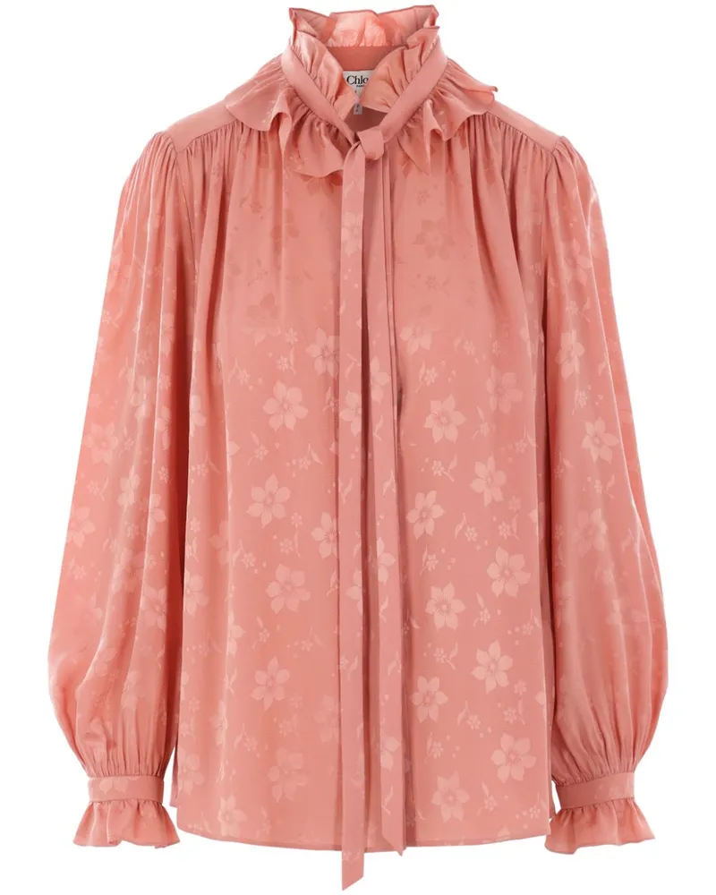 Chloé Hemd mit Jacquard-Blumenmuster - Rosa Rosa