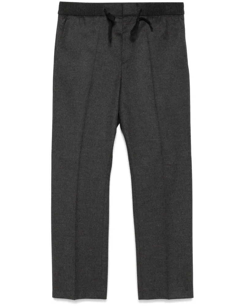 HUGO BOSS Schmale Flanellhose - Grau Grau
