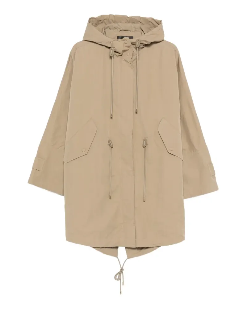 Semicouture hooded drawstring coat - Nude Nude
