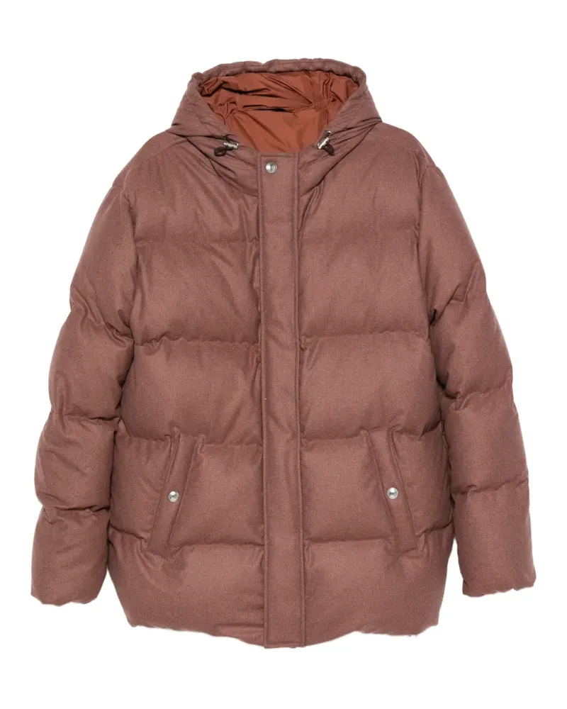 Eleventy Wattierte Kapuzenjacke - Braun Braun