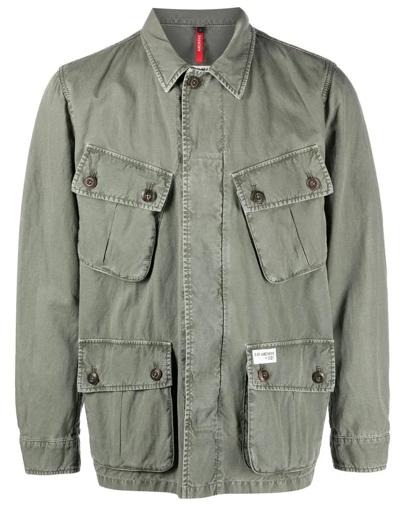 Fay Jacke mit aufgesetzten Taschen - Grün Grün