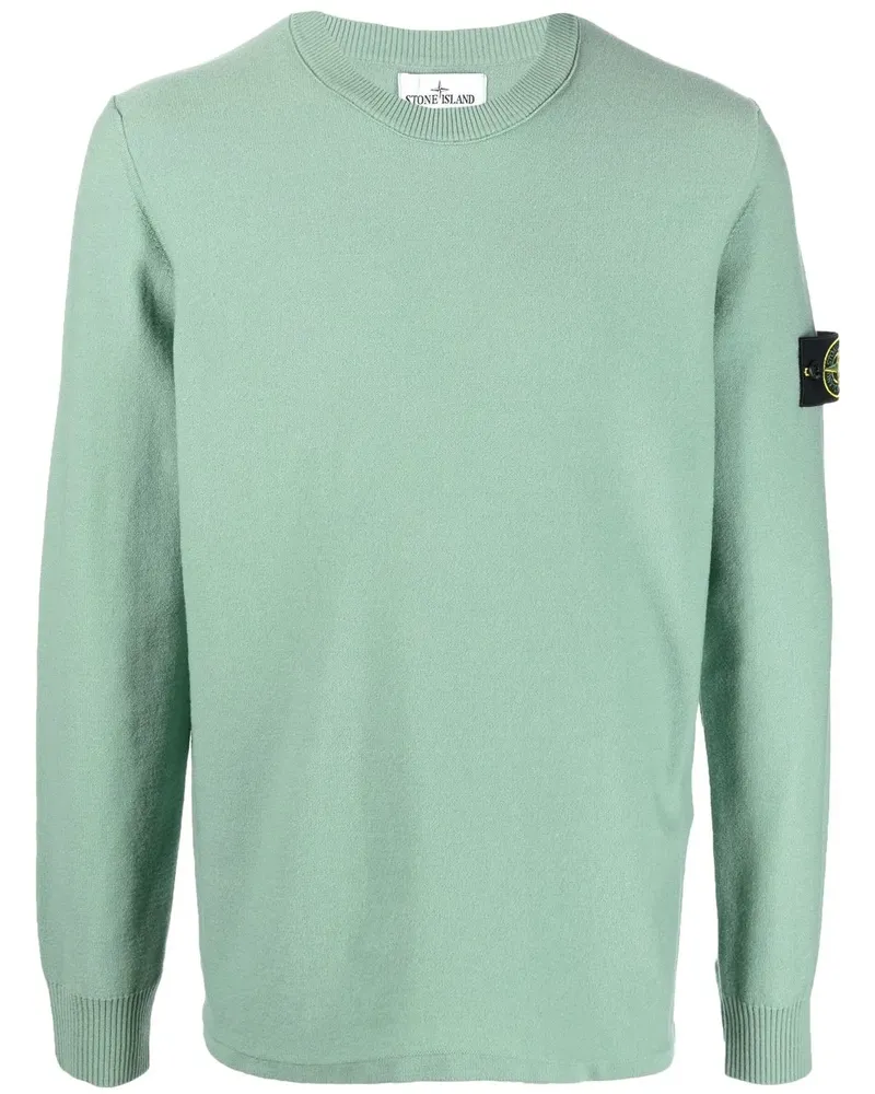 Stone Island Pullover mit Kompass-Patch - Grün Grün
