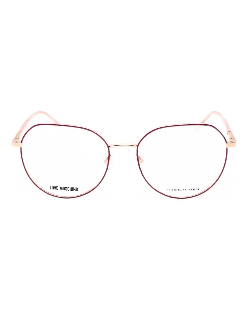 Moschino round-frame glasses - Rot Rot