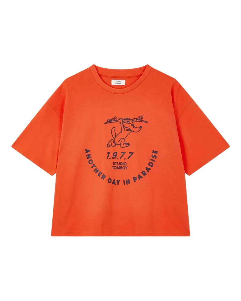 STUDIO TOMBOY T-Shirt mit grafischem Print - Orange Orange