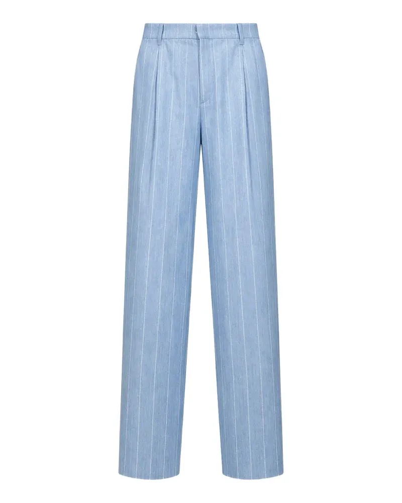 Tagliatore Bundfaltenhose mit Nadelstreifen - Blau Blau