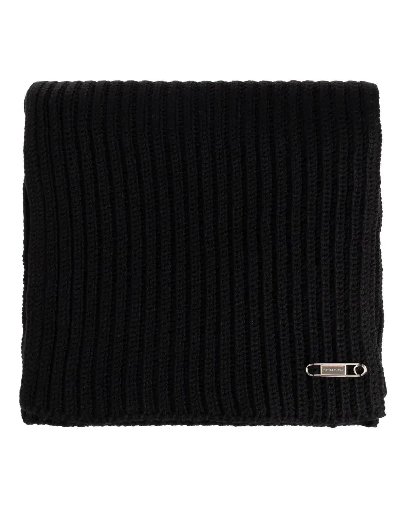 Givenchy ribbed-knit safety-pin scarf - Schwarz Schwarz