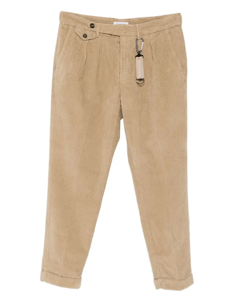 Manuel Ritz Straight-Leg-Hose mit Falten - Nude Nude