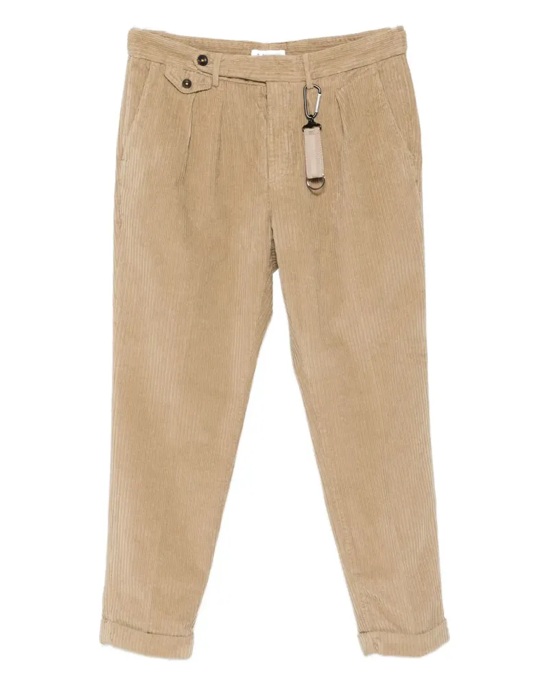 Manuel Ritz pleated straight-leg trousers - Nude Nude