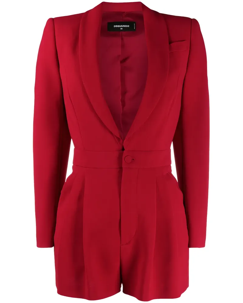 Dsquared2 Langärmeliger Playsuit - Rot Rot