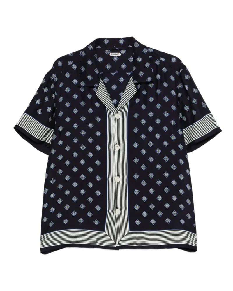 BODE Foyer Diamond shirt - Blau Blau