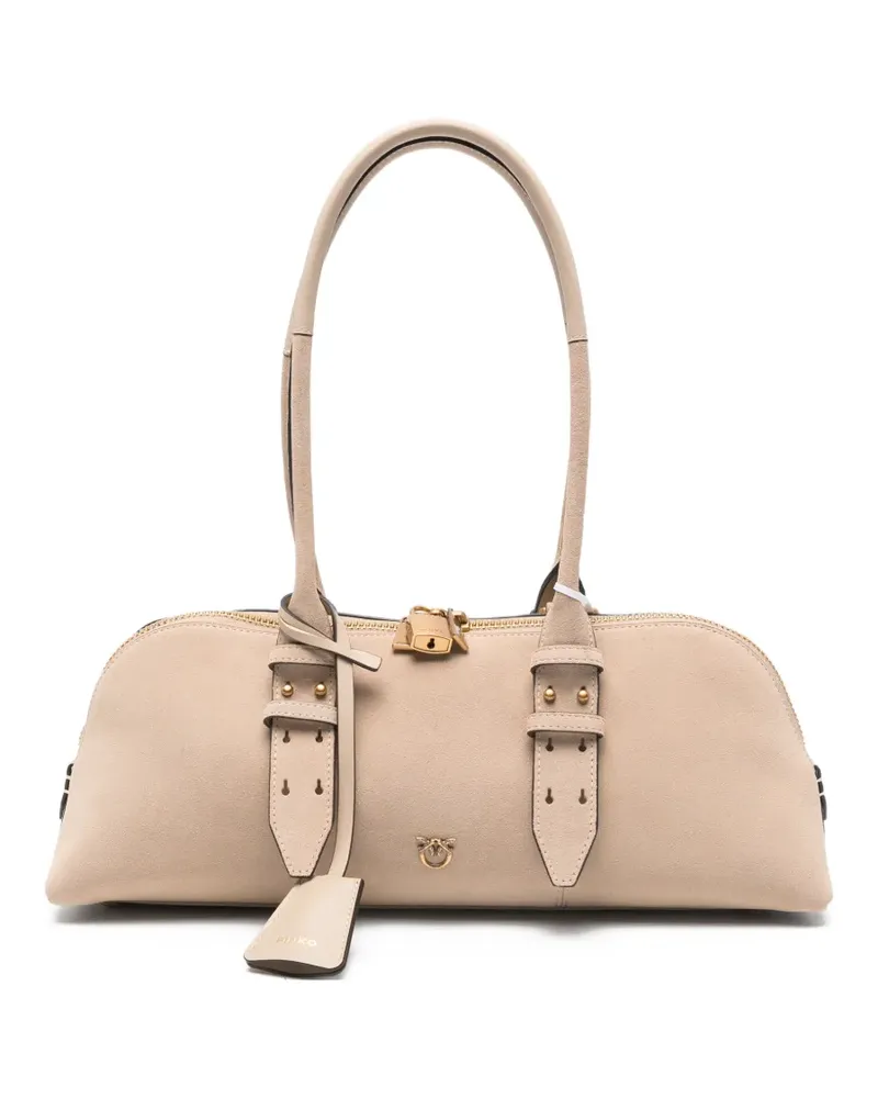 Pinko Escape buckle-detail shoulder bag - Nude Nude