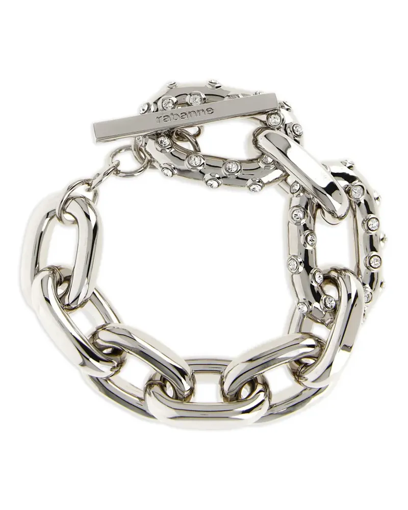 Paco Rabanne XL Link Kettenarmband mit Kristallen - Silber Silber