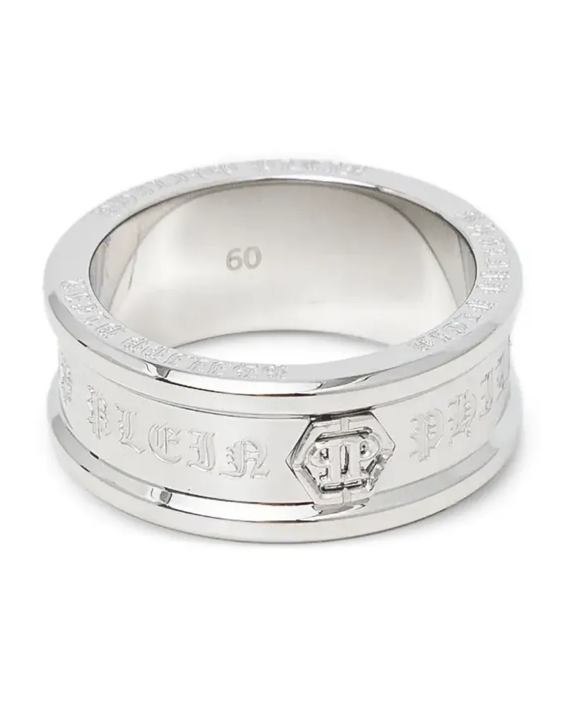 Philipp Plein Ring mit Logo-Gravur - Silber Silber