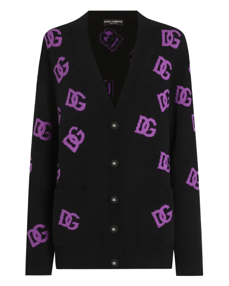 Dolce & Gabbana Cardigan mit Logo - Schwarz Schwarz