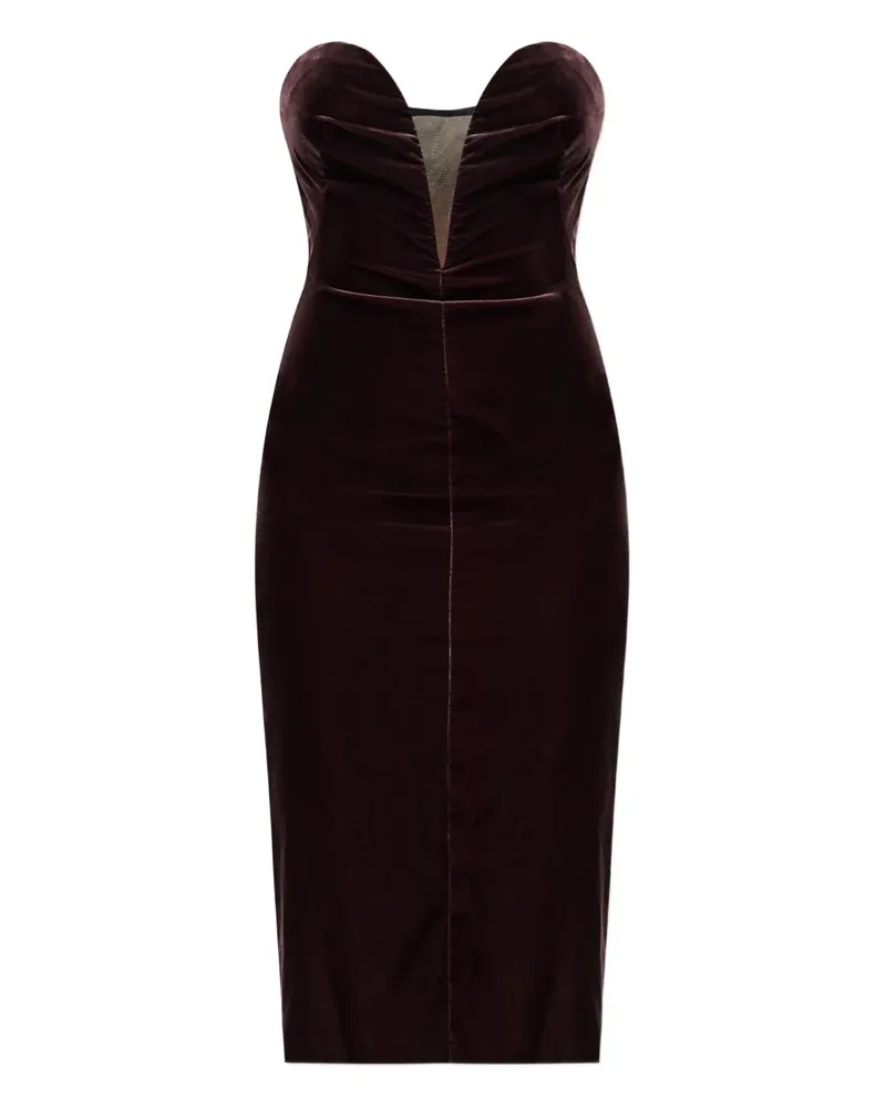 Tom Ford Midikleid mit Herzausschnitt - Violett Violett
