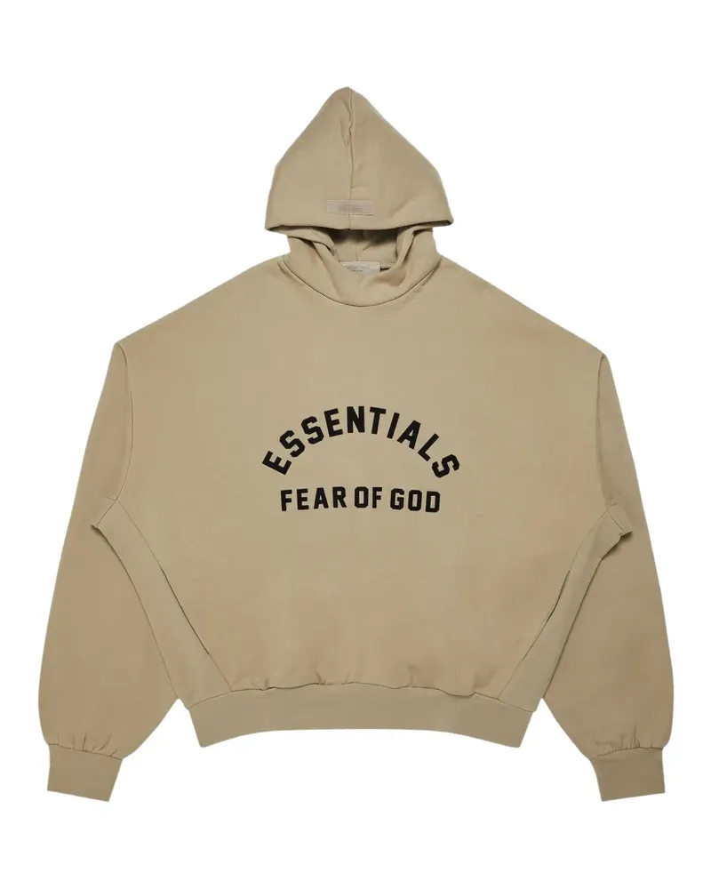 Fear of God logo-print hoodie - Nude Nude