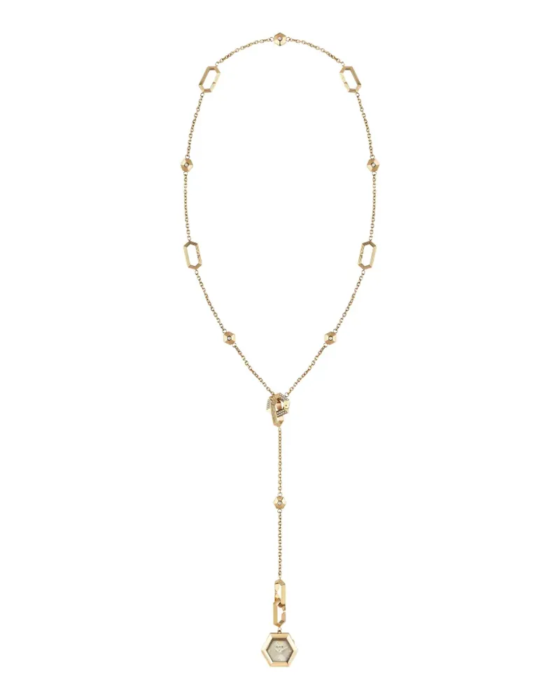 Philipp Plein hexagon 36mm necklace watch - Nude Nude