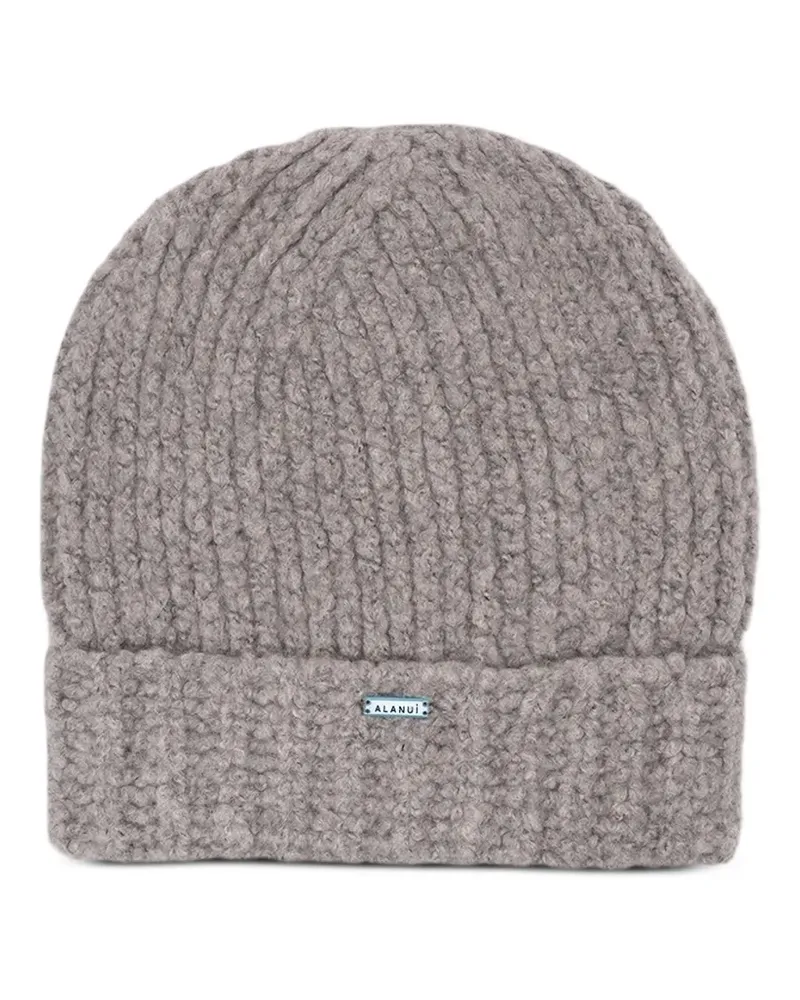 Alanui Gerippte Beanie aus Kaschmir - Grau Grau