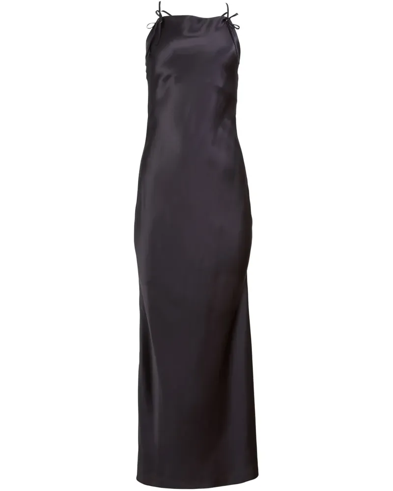 Fleur Du Mal Kleid aus Seide - Schwarz Schwarz