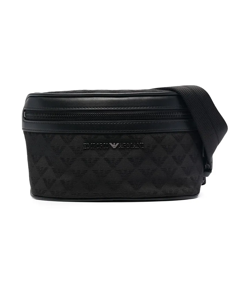 Emporio Armani Gürteltasche mit Monogramm - Schwarz Schwarz