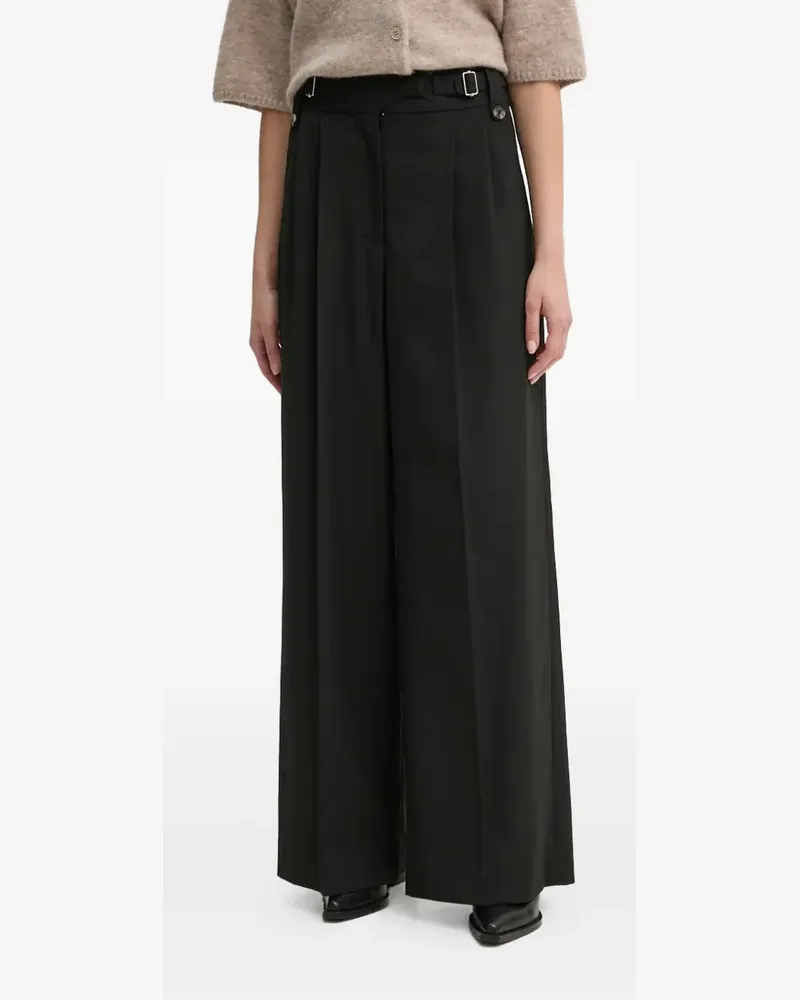 By Malene Birger Bundfaltenhose mit Gürtel - Schwarz Schwarz