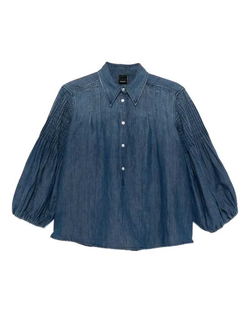 Pinko Bluse mit Falten - Blau Blau