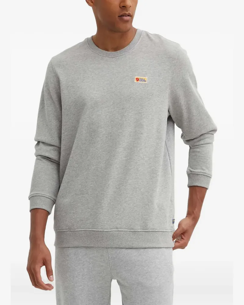 Fjäll Räven Sweatshirt mit Logo-Patch - Grau Grau