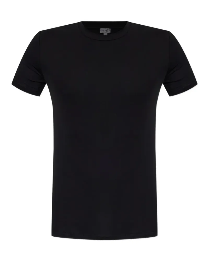 Maison Margiela T-Shirt mit Logo-Print - Schwarz Schwarz